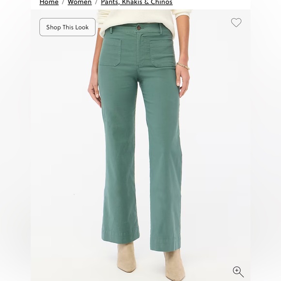 J. Crew Lizzie high-rise patch-pocket wide-leg pant - Picture 1 of 10